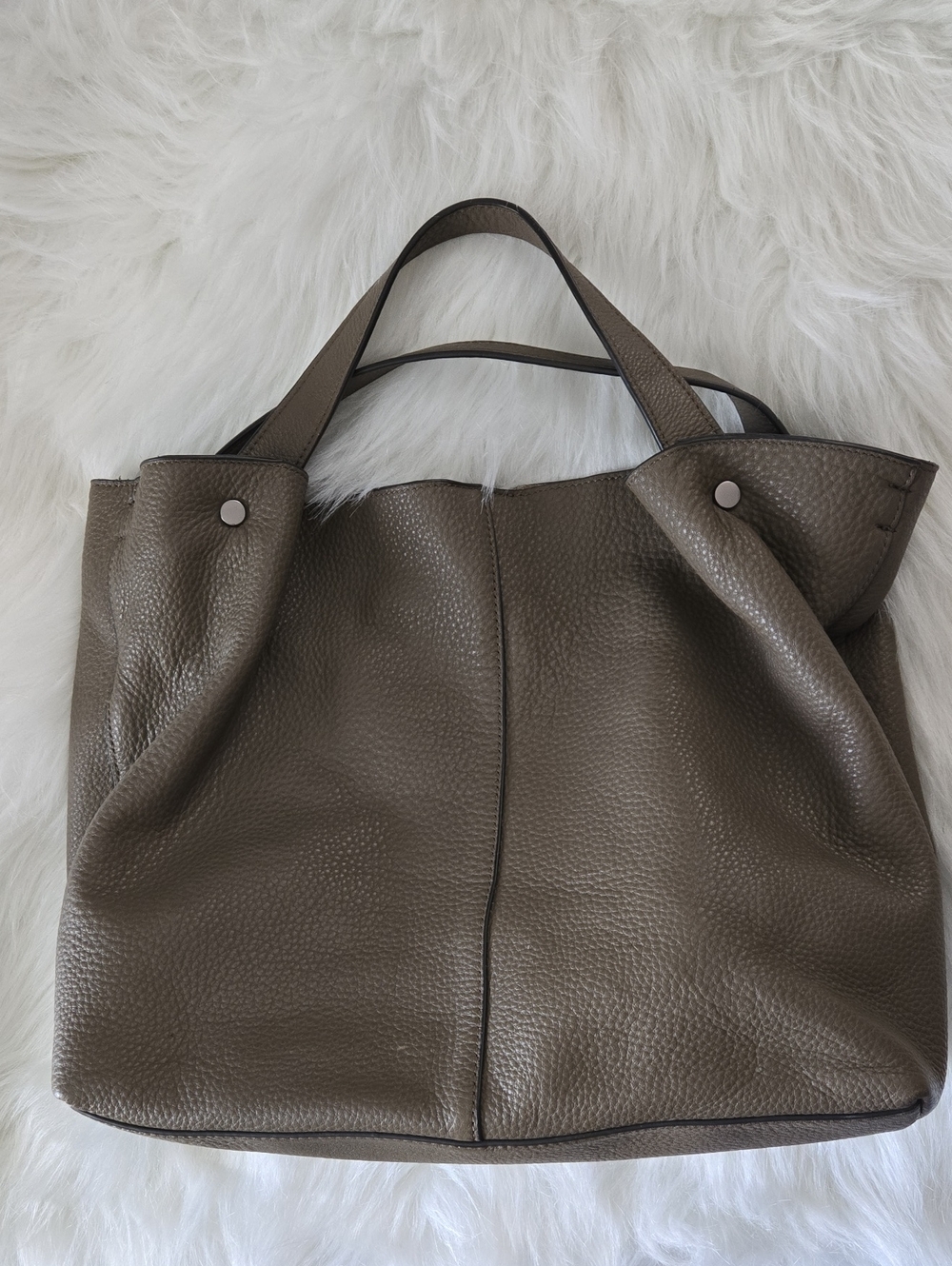 Vince Camuto Greige Slouchy Hobo Bag